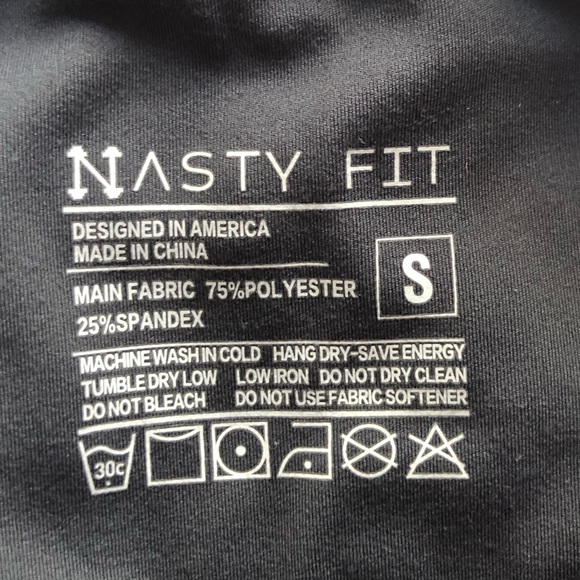 NastyFit Black/Grey Contour Leggings Small - Picture 3 of 3